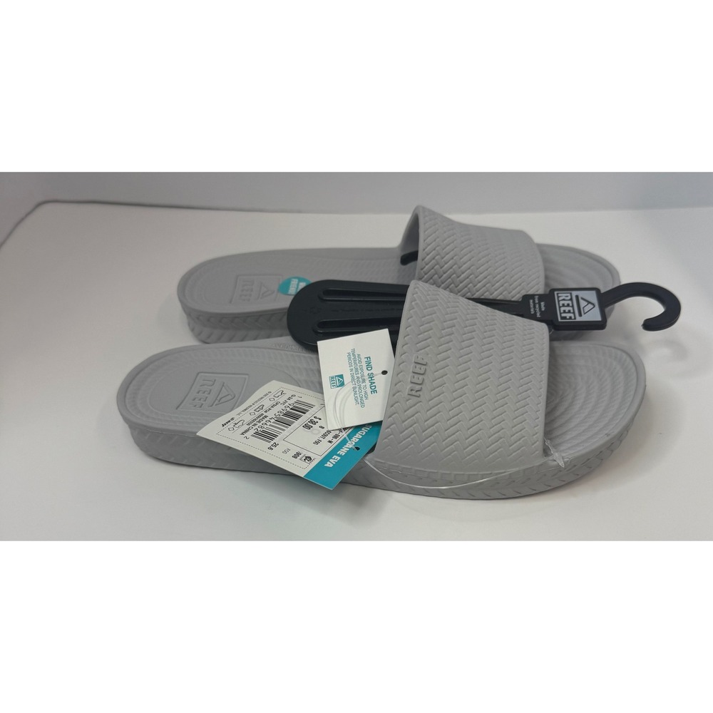 Reef Women's Water Scout Slides Gray size  8 NWT - Picture 2 of 5